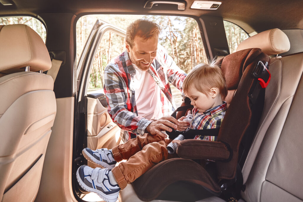 Dad and Kid in Car