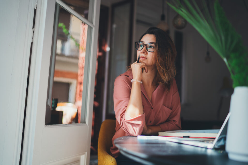 Woman Working on Laptop